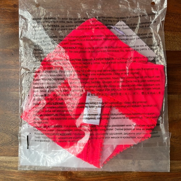 Savage X Fenty Pink Flash Flocked Logo Bralette & Brazilian Panty Set - Picture 16 of 16